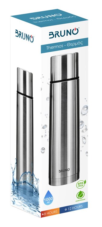 thermos, me kapaki-kypello, anti-slip, 1000ml, asimi 3381 0 5