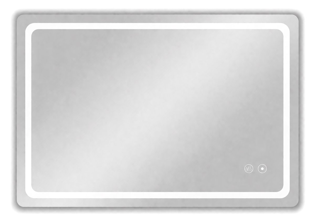 BRUNO καθρέφτης μπάνιου LED BRN-0285, οριζόντιος & κάθετος, 24W, 60x80cm, IP67