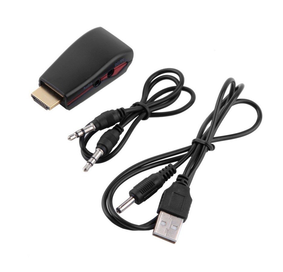 antaptoras HDMI 19pin se VGA, audio jack, USB power 965 HDMI