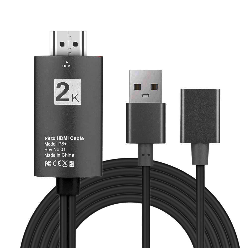 POWERTECH Καλώδιο USB (F) σε HDMI  με USB τροφοδοσία, 1m, μαύρο 989
