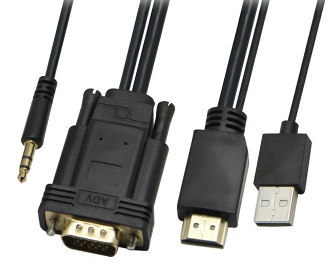 kalodio HDMI & USB se VGA & 3.5mm, 1080p, 5m, mayro 1246 Full HD