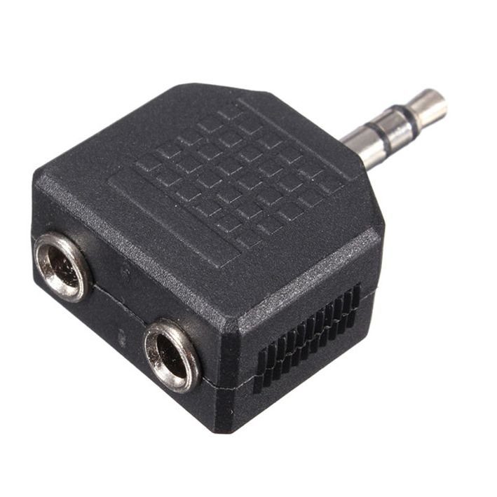 POWERTECH αντάπτορας 3.5mm σε 2x 3.5mm , μαύρος, 5τμχ 594
