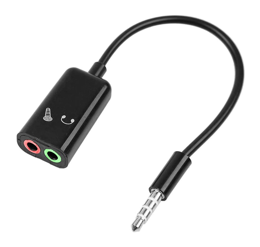 POWERTECH καλώδιο 3.5mm σε 2x 3.5mm , 0.20m, μαύρο 618