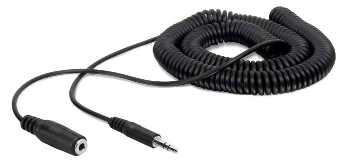 POWERTECH καλώδιο 3.5mm αρσενικό σε θηλυκό , 3 pin, 5m, μαύρο 2113
