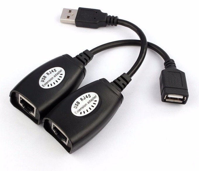 POWERTECH USB extender  μέσω καλωδίου RJ45, μαύρο 936