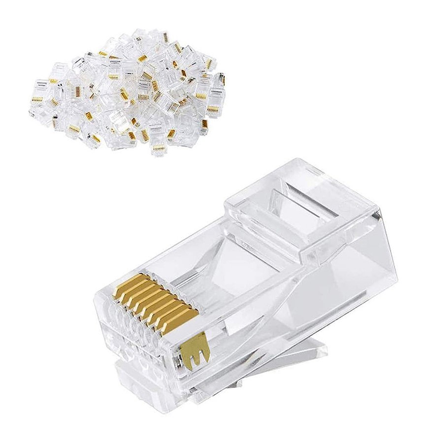 vysma RJ45, anoichtoy typoy, Cat 6/6a UTP, diafano, 50tmch Vysma 3