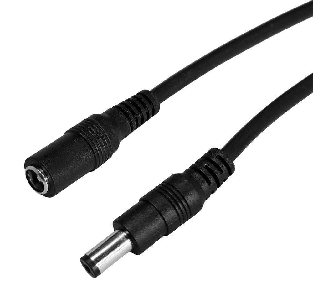 POWERTECH καλώδιο επέκτασης DC CAB-P030, 5.5 x 2.1mm, 10m, μαύρο