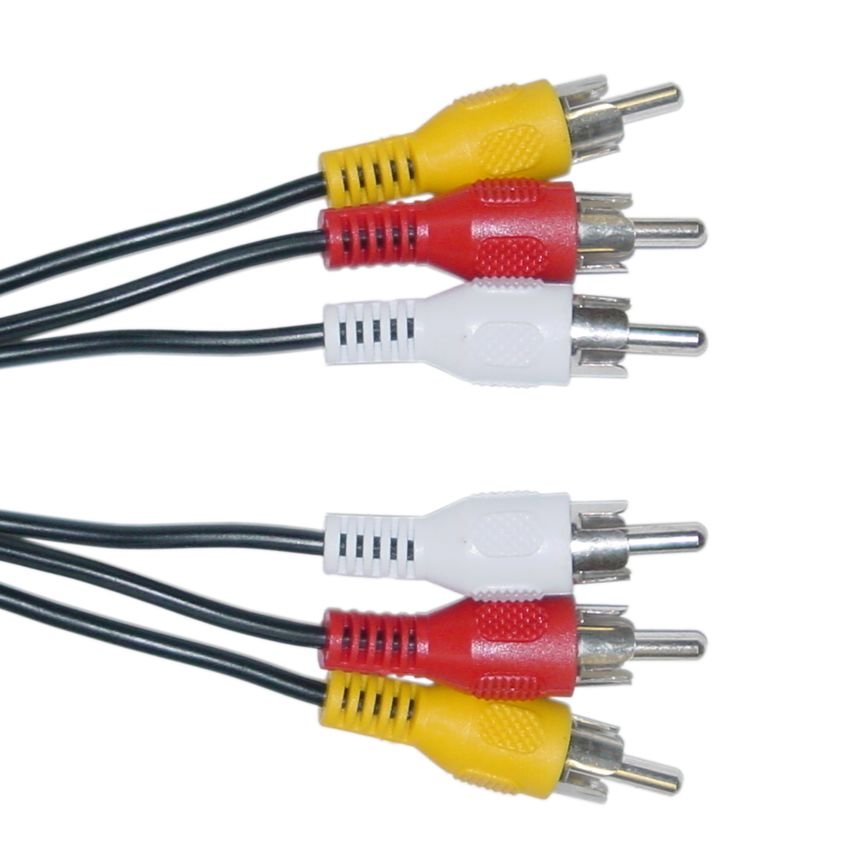 POWERTECH καλώδιο 3x RCA σε 3x RCA , 5m, μαύρο 409