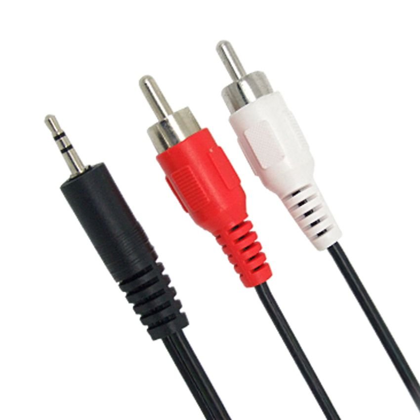 POWERTECH καλώδιο 3.5mm σε 2x RCA , 3m, μαύρο 411