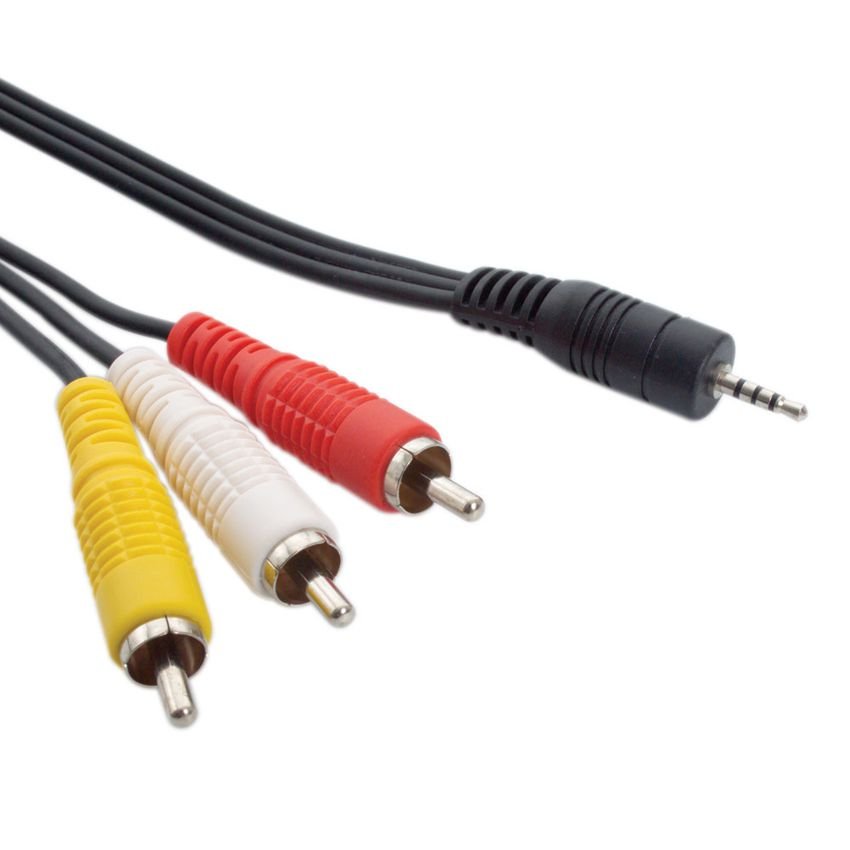 POWERTECH καλώδιο 3x RCA (M) σε jack 3.5mm (M) , 1.5m 427