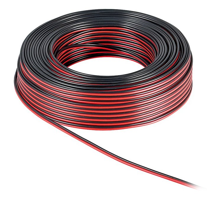 POWERTECH καλώδιο ήχου 2x 0.75mm² , CCA, 10m, μαύρο & κόκκινο 3153