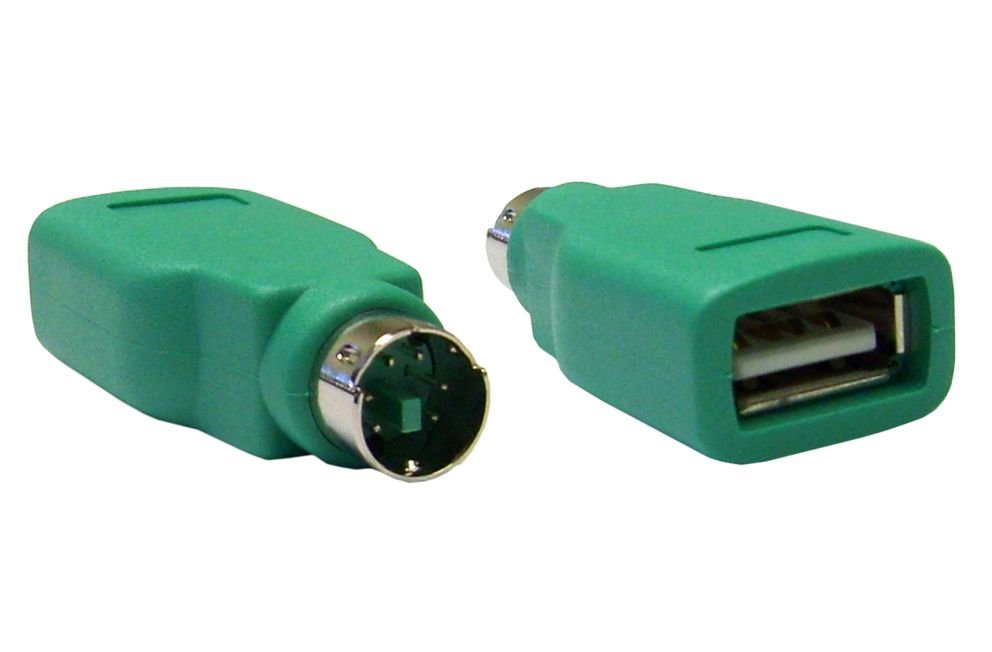 antaptoras USB 2.0 thilyko se PS2 arseniko, prasinos 442 PS2