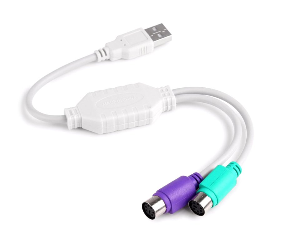 POWERTECH καλώδιο USB σε 2x PS2 θηλυκό , 0.20m, λευκό 561