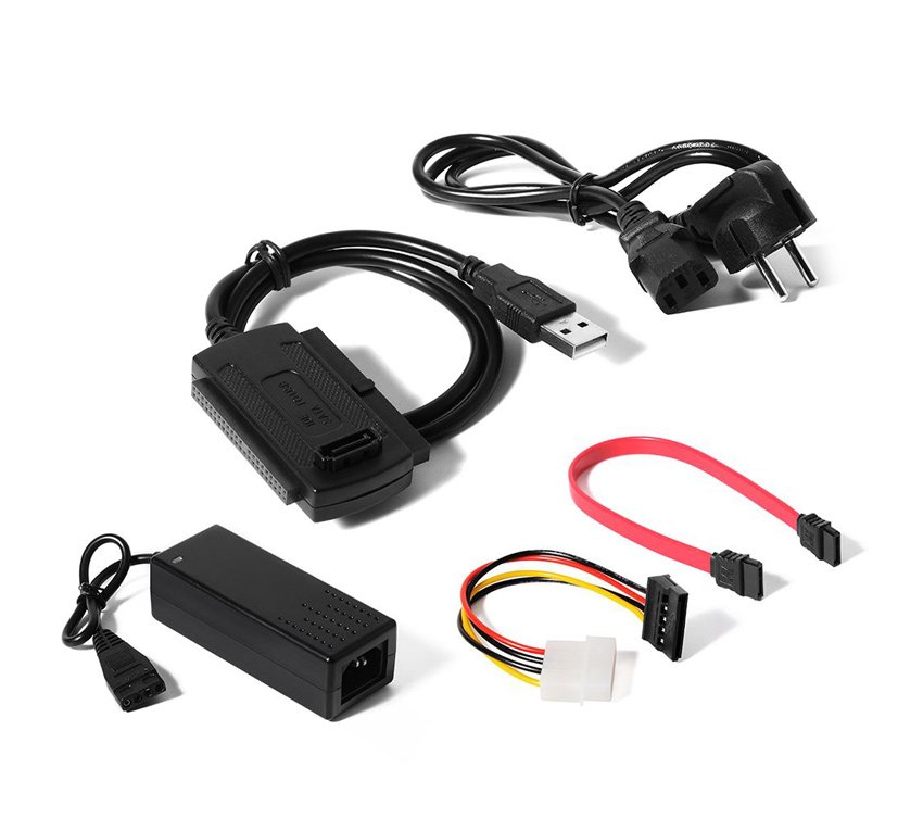 Converter USB 2.0 se IDE & SATA, me trofodosia, 0.8m 1222 0.8m