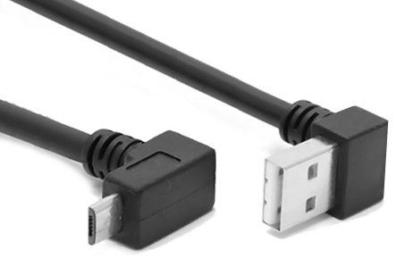 POWERTECH καλώδιο USB σε USB Micro , 90°, Easy USB, 1m, μαύρο 1934