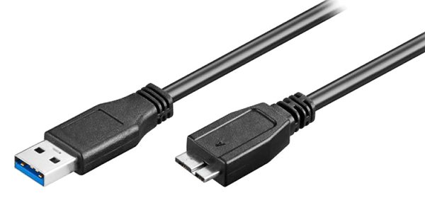 POWERTECH καλώδιο USB σε Micro B USB , 5Gbps, 0.5m, μαύρο 1991