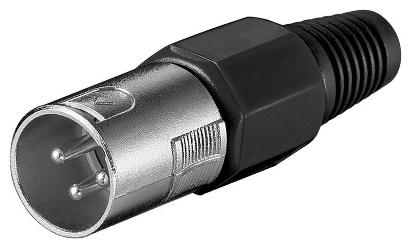 POWERTECH βύσμα μικρόφωνου XLR , 3 Pin, μαύρο 2120