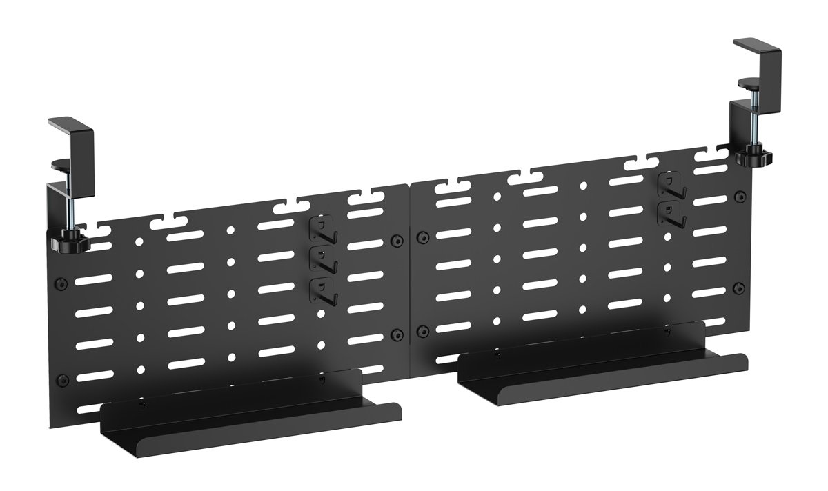 cable management grafeioy, metalliko, 768x63x307mm, mayro Cable Management 1