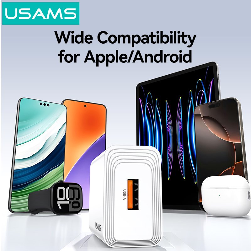 USAMS φορτιστής τοίχου CC324, USB, 18W, λευκός - Image 5