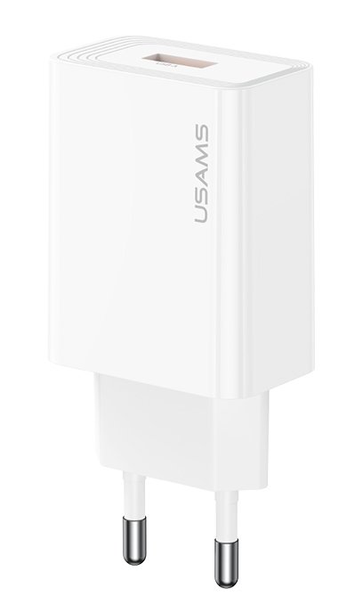USAMS φορτιστής τοίχου CC324, USB, 18W, λευκός