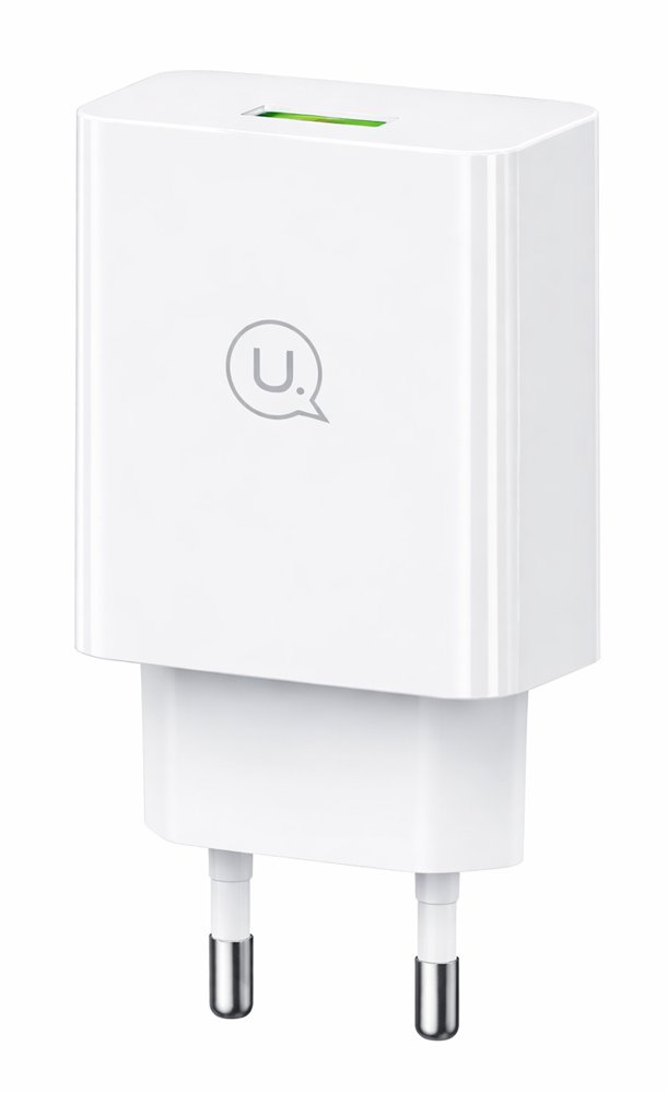 USAMS φορτιστής τοίχου T22, 1x USB, QC3.0 18W 3A, λευκός 1495