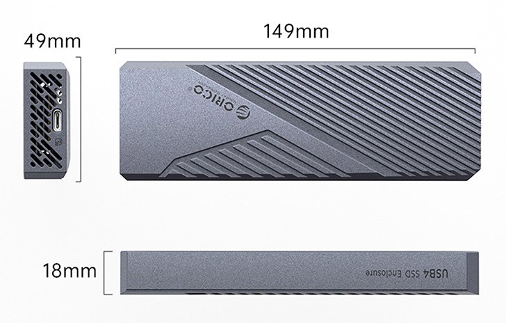 ORICO θήκη για M.2 NVME SSD CNM2-G20, 20Gbps, γκρι - Image 6