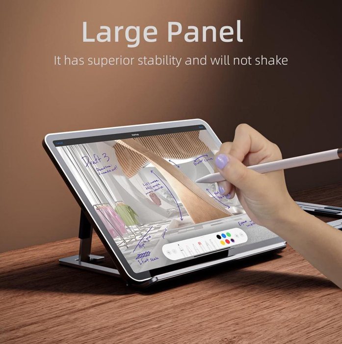 CABLETIME μεταλλική βάση tablet , 7-12.9", ρυθμιζόμενη, γκρι 3466 - Image 2
