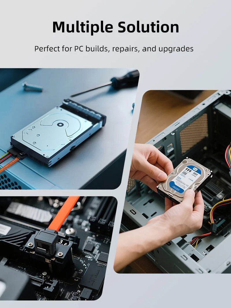 kalodio SATA III, goniako, 6Gbps, 0.50m, portokali 0.50m