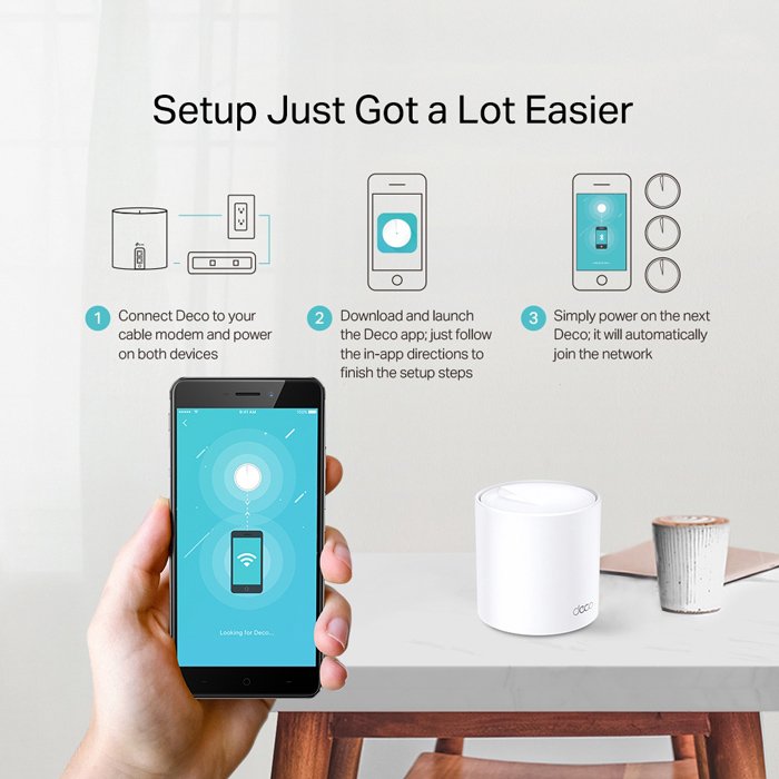 TP-LINK Mesh WiFi 6 access point eco X20, AX1800 ual Band, 2τμχ, V.2.0 3576 - Image 2