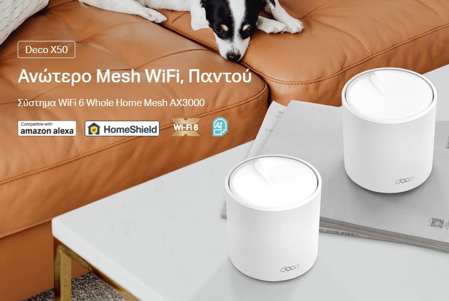 Home Mesh WiFi 6 System Deco X50, 3000Mbps AX3000, V1.0 Mesh 2