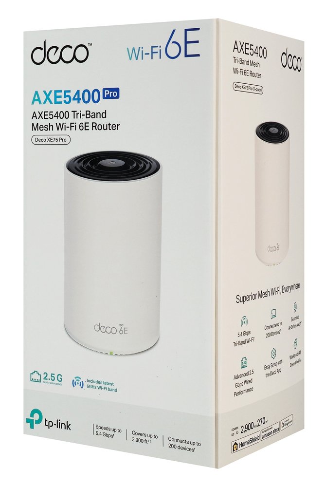 Home Mesh WiFi 6E System Deco XE75 Pro, 5400Mbps AXE5400, Tri-Band, V3.0 Mesh 3