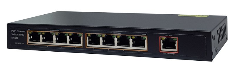FOLKSAFE PoE Ethernet Switch , 8 Ports 10/100Mbps 2931