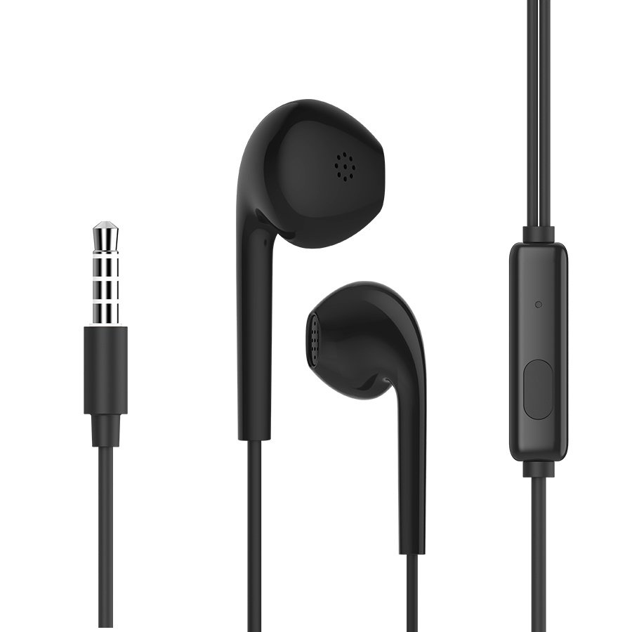 CELEBRAT earphones με μικρόφωνο , 3.5mm σύνδεση, Φ14.2mm, 1.2m, μαύρο 1815