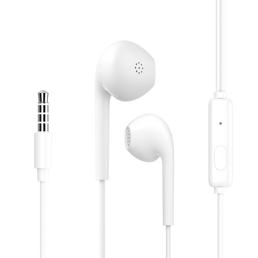 CELEBRAT earphones με μικρόφωνο , 3.5mm σύνδεση, Φ14.2mm, 1.2m, λευκό 1816
