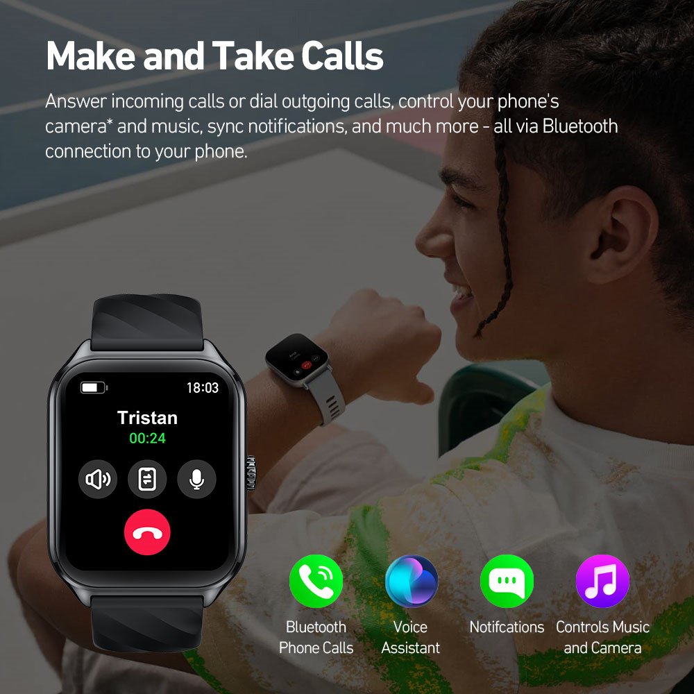 smartwatch 4, heart rate, 1.94" AMOLED, IP68, mayro Mayro 6
