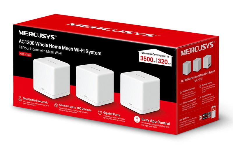 Mesh Wi-Fi System alo 30G, 1.3Gbps Dual Band, 3tmch, Ver. 1.0 3543 Mesh 5