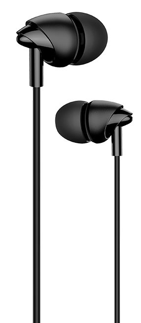 USAMS earphones με μικρόφωνο EP-39, 3.5mm σύνδεση, Φ10mm, 1.2m, μαύρα 1486