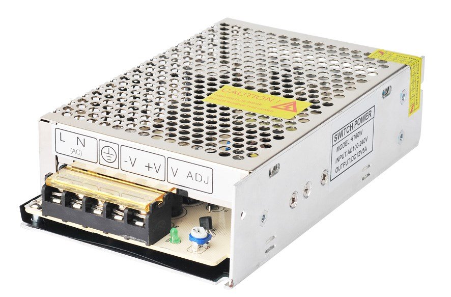 POWERTECH τροφοδοτικό , 12V 5A 60W, μη αδιάβροχο 1090