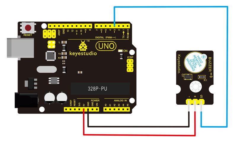 KEYESTUDIO active digital buzzer module 2611 - Image 2