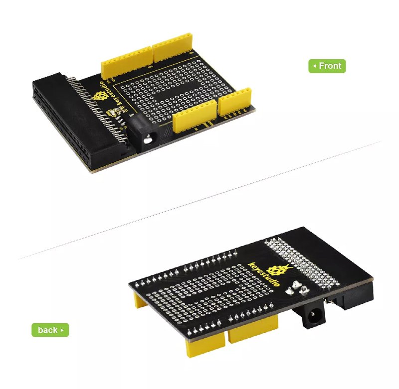 Micro:bit prototyping shield V1, me small breadboard 3232 Micro:bit