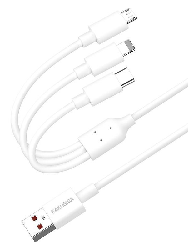 kalodio USB se USB-C/Lightning/Micro USB, 5A, 1.2m, leyko 1.2m