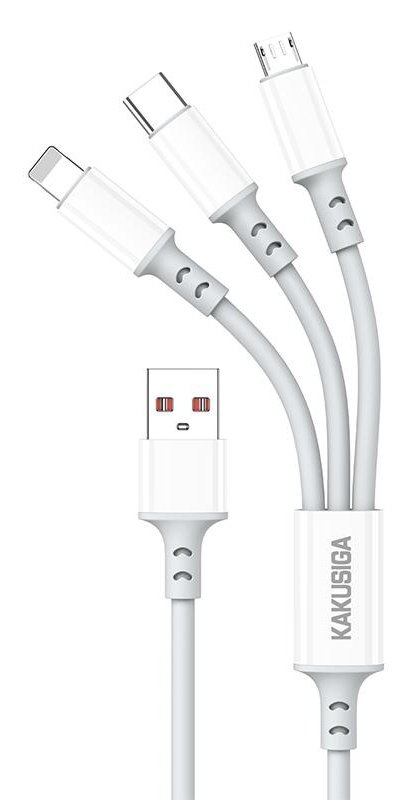 kalodio USB se USB-C/Lightning/Micro USB, 5A, 480Mbps, 1.2m, leyko 1.2m