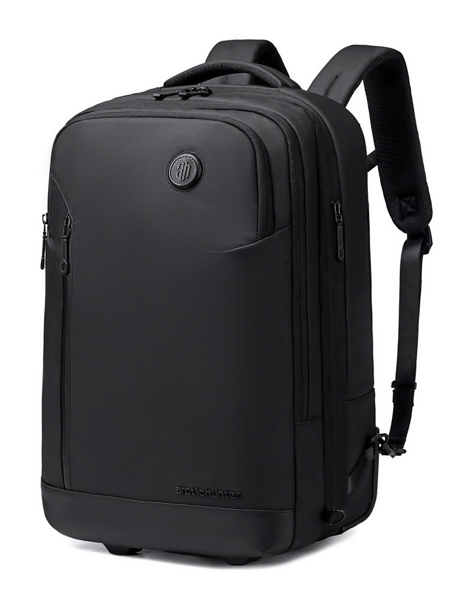 ARCTIC HUNTER τσάντα ταξιδίου LG00861 με θήκη laptop 15.6", τροχήλατη, 42L/54L, μαύρη