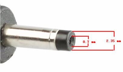 POWERTECH βύσμα για φορτιστή Asus laptop, M21, 19V, 2.35x0.7mm 307