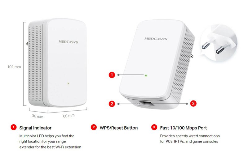MERCUSYS Wi-Fi range extender , 300Mbps, Ver. 1.0 3546 - Image 4