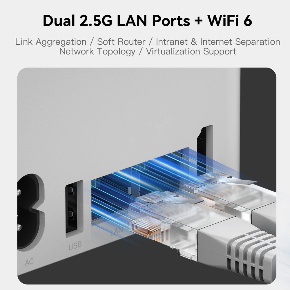 mini PC/NAS ME Mini me 6x theseis M.2, Intel N95, 12GB, 1TB M.2, Windows 11 Home Mini PC 6