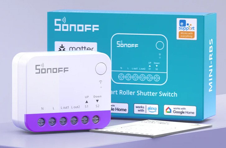 SONOFF smart διακόπτης MINI-RBS για μηχανισμό κουρτινών, WiFi, συμβατός με Matter, λευκός - Image 3