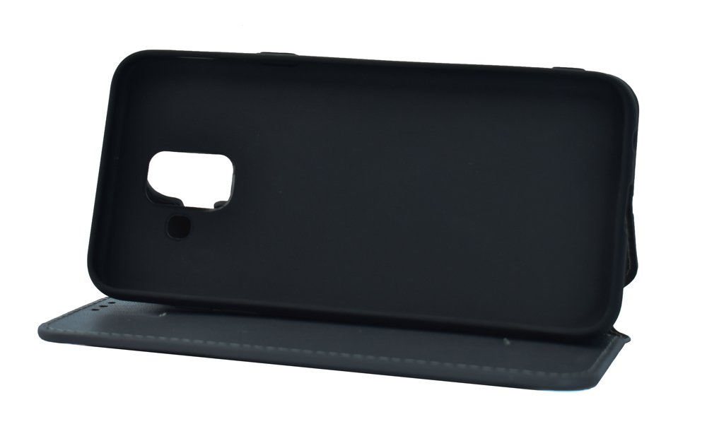 POWERTECH Θήκη Slim Leather για Samsung J4 2018, γκρι 1056 - Image 4
