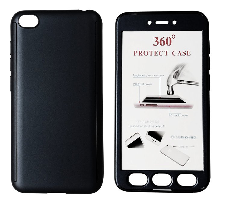 POWERTECH Θήκη Body 360° με Tempered Glass για Xiaomi Redmi Go, μαύρη 1341