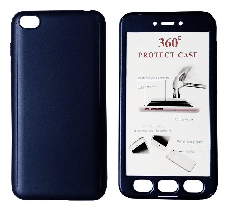 POWERTECH Θήκη Body 360° με Tempered Glass για Xiaomi Redmi Go, μπλε 1342